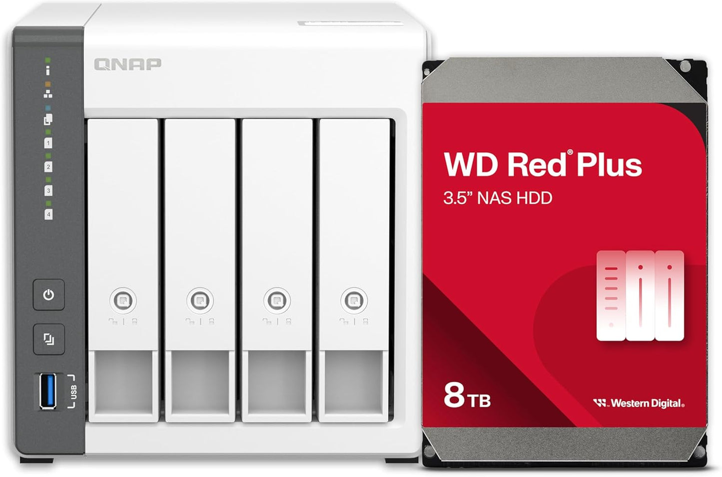 QNAP TS-433-4G-48WD-US 24TB 4-Bay NAS WD Red RAID