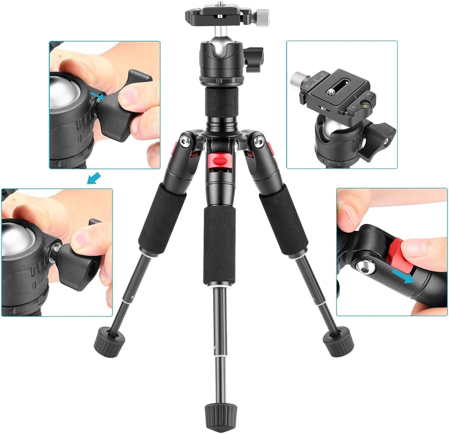 Neewer TP-AAM521 Portable Mini Tripod with Ball Head