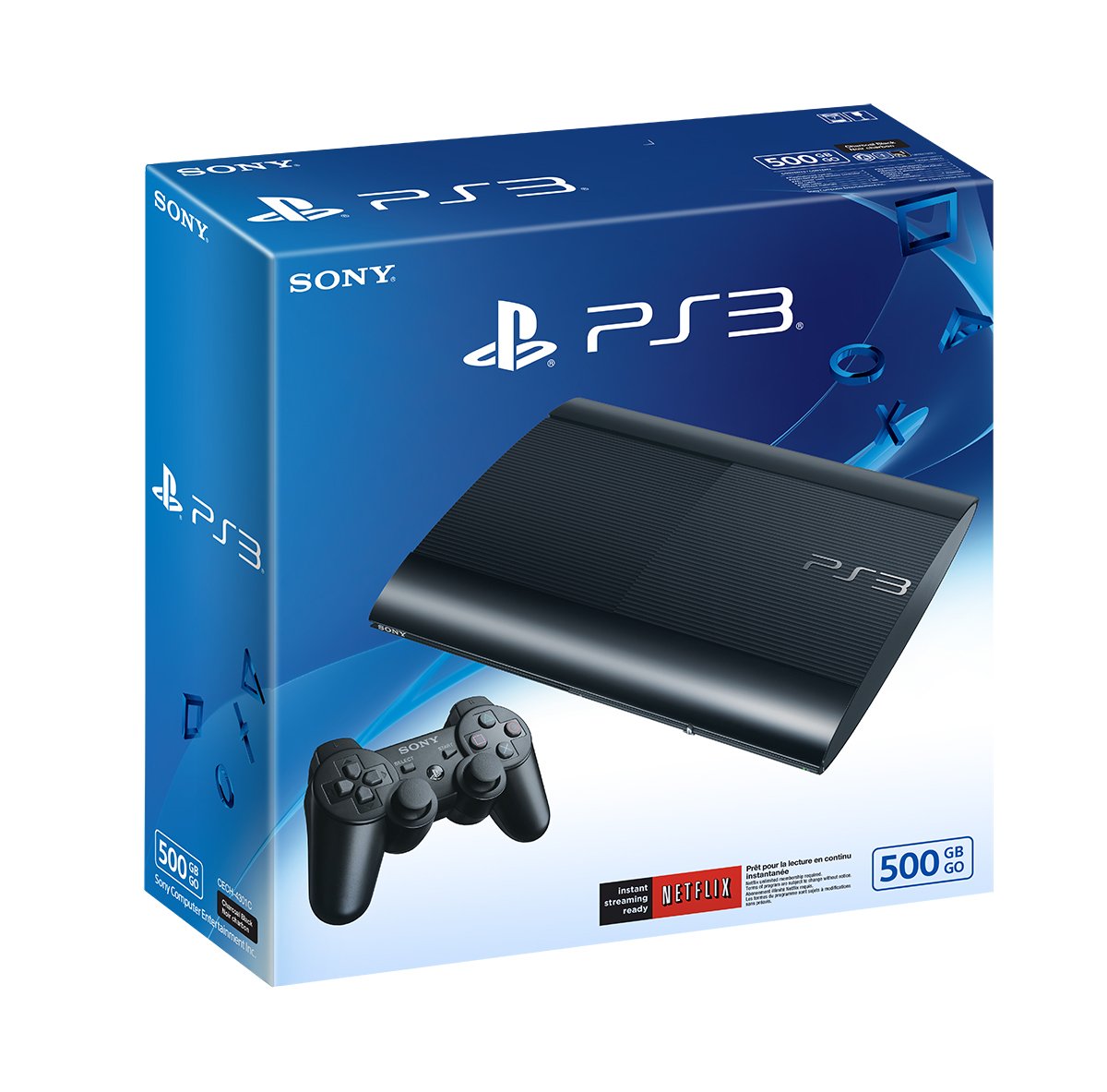 Sony PlayStation 3 500GB Super Slim Console (Renewed)