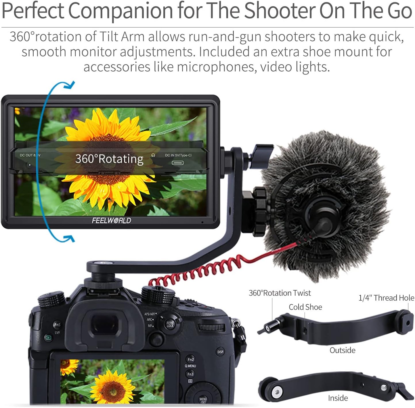 FEELWORLD FW568 5.5" Camera Field Monitor 4K HDMI