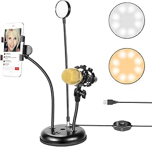 Neewer 10092823 USB LED Selfie Ring Light Phone Holder
