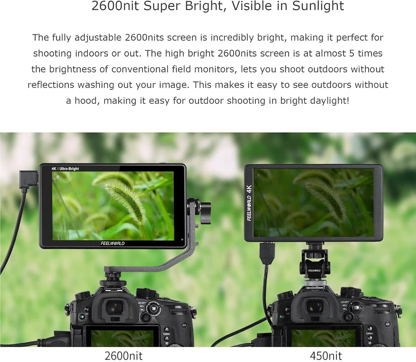 FEELWORLD LUT6S 6" 2600nit SDI HDMI Monitor Kit