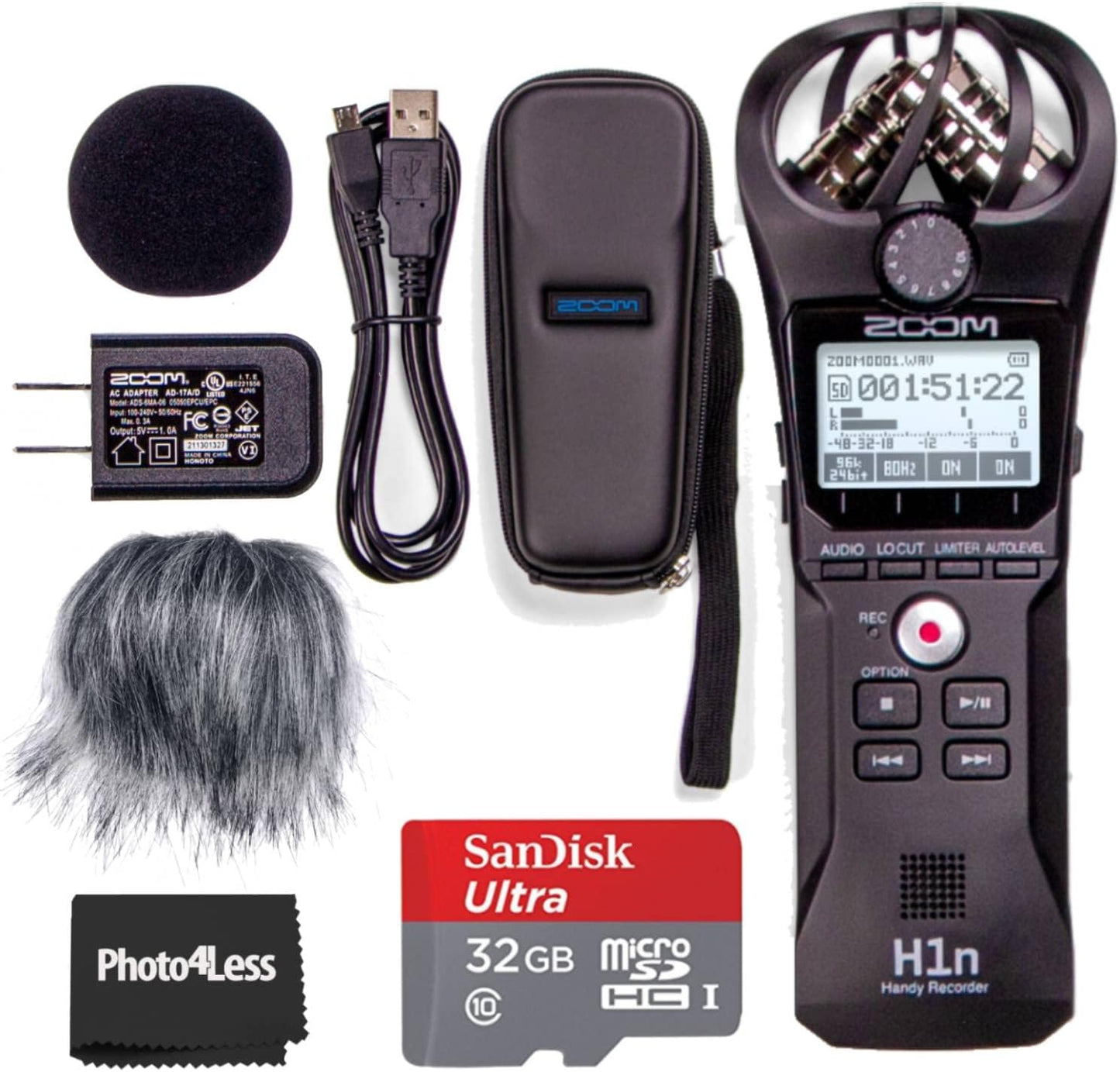 Zoom H1n-VP Portable Digital Recorder Value Pack