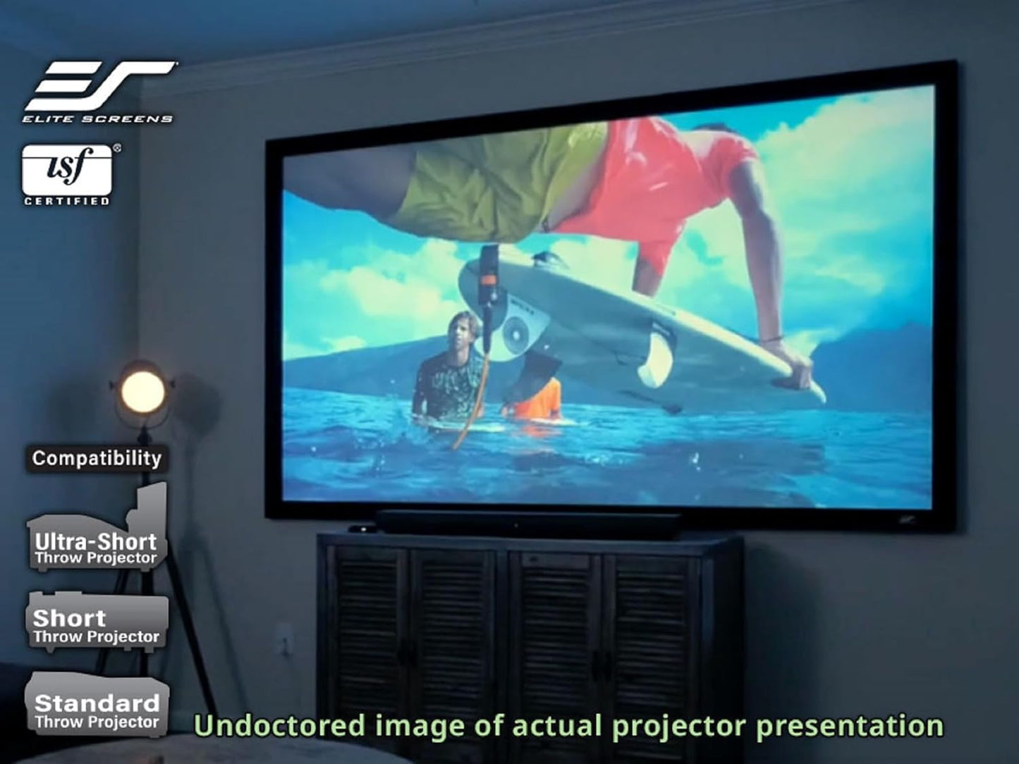 Elite Screens SB135WH2 135" UST Projector Screen