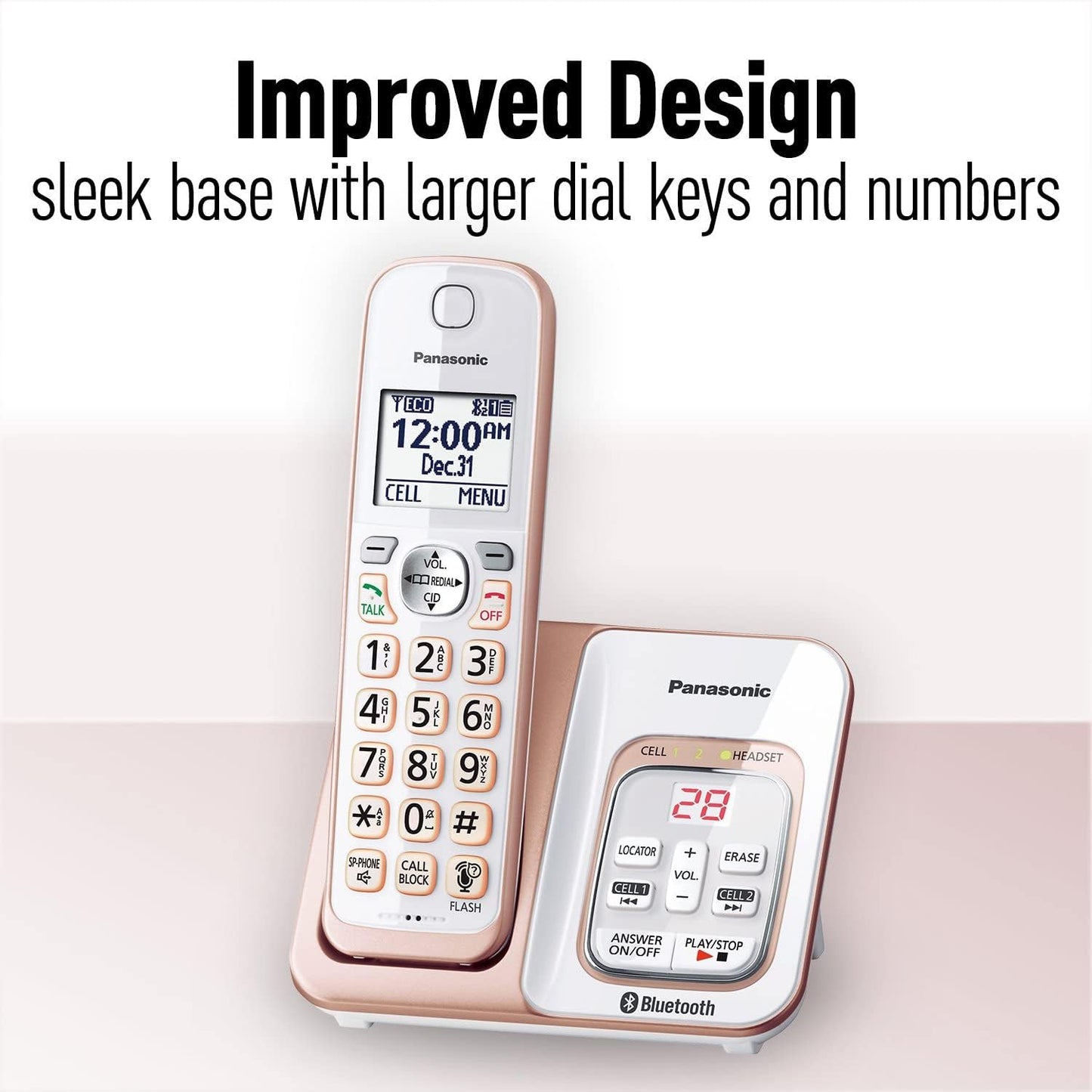 Panasonic KX Link2Cel Bluetooth Cordless Phone 2 Handsets