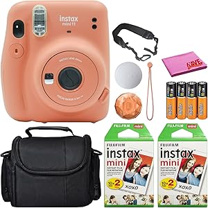 Fujifilm Instax Mini 11 Orange Instant Camera Bundle