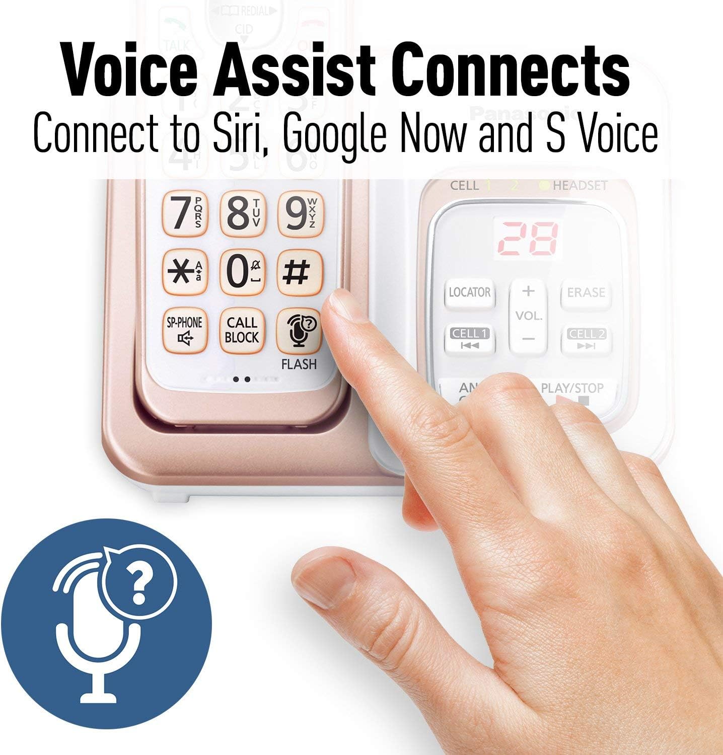 Panasonic KX Link2Cel Bluetooth Cordless Phone 2 Handsets