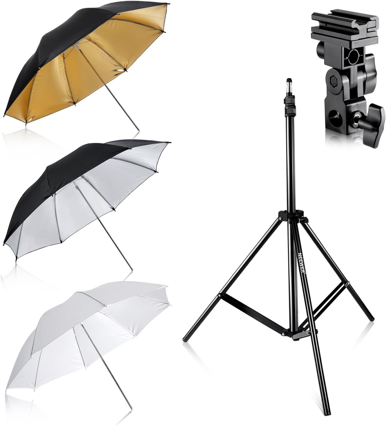 Neewer Flash Mount Umbrella Kit - 33" Soft/Reflective, Stand