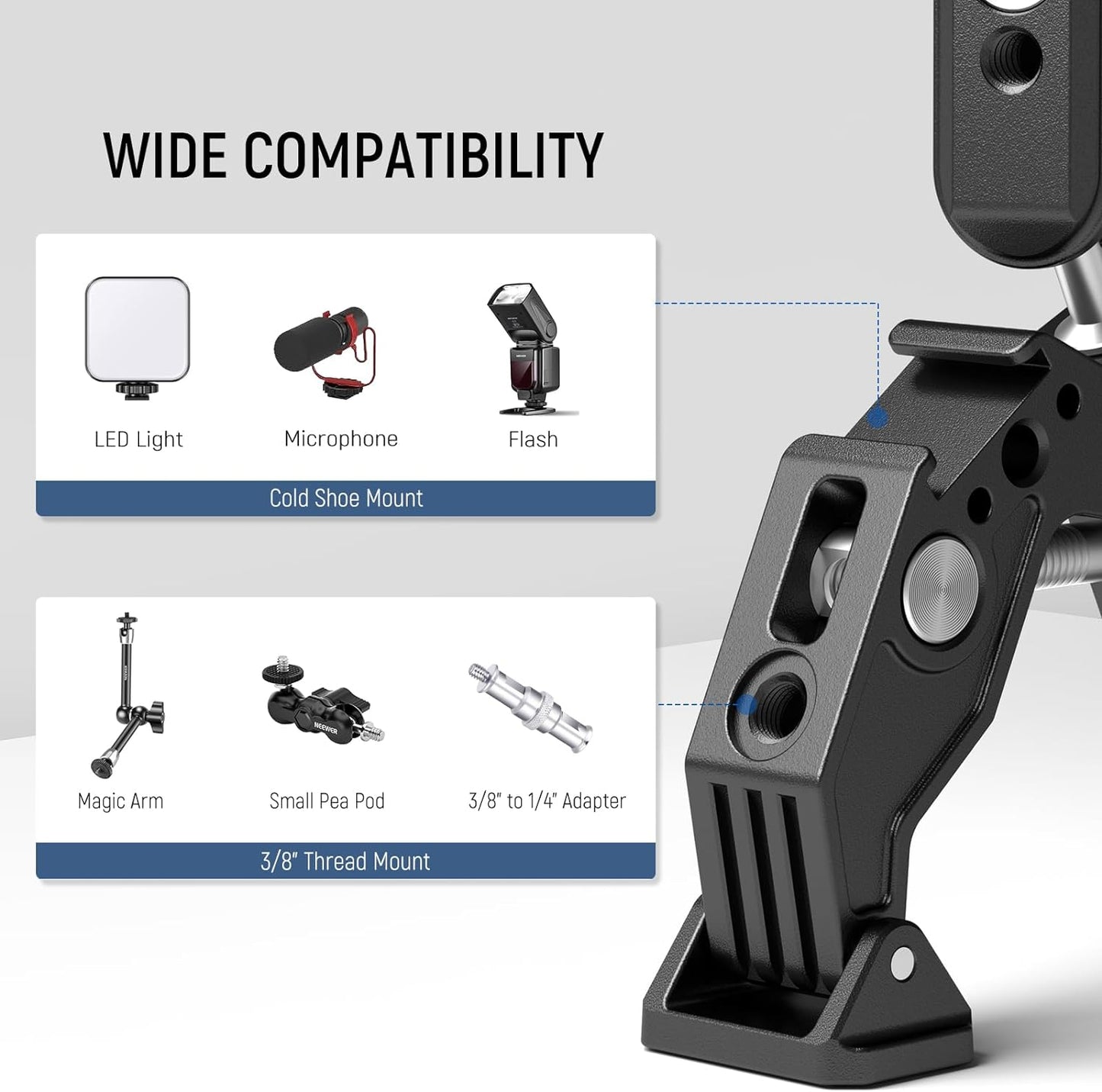 Neewer UA036 Camera Mount Magic Arm Super Clamp