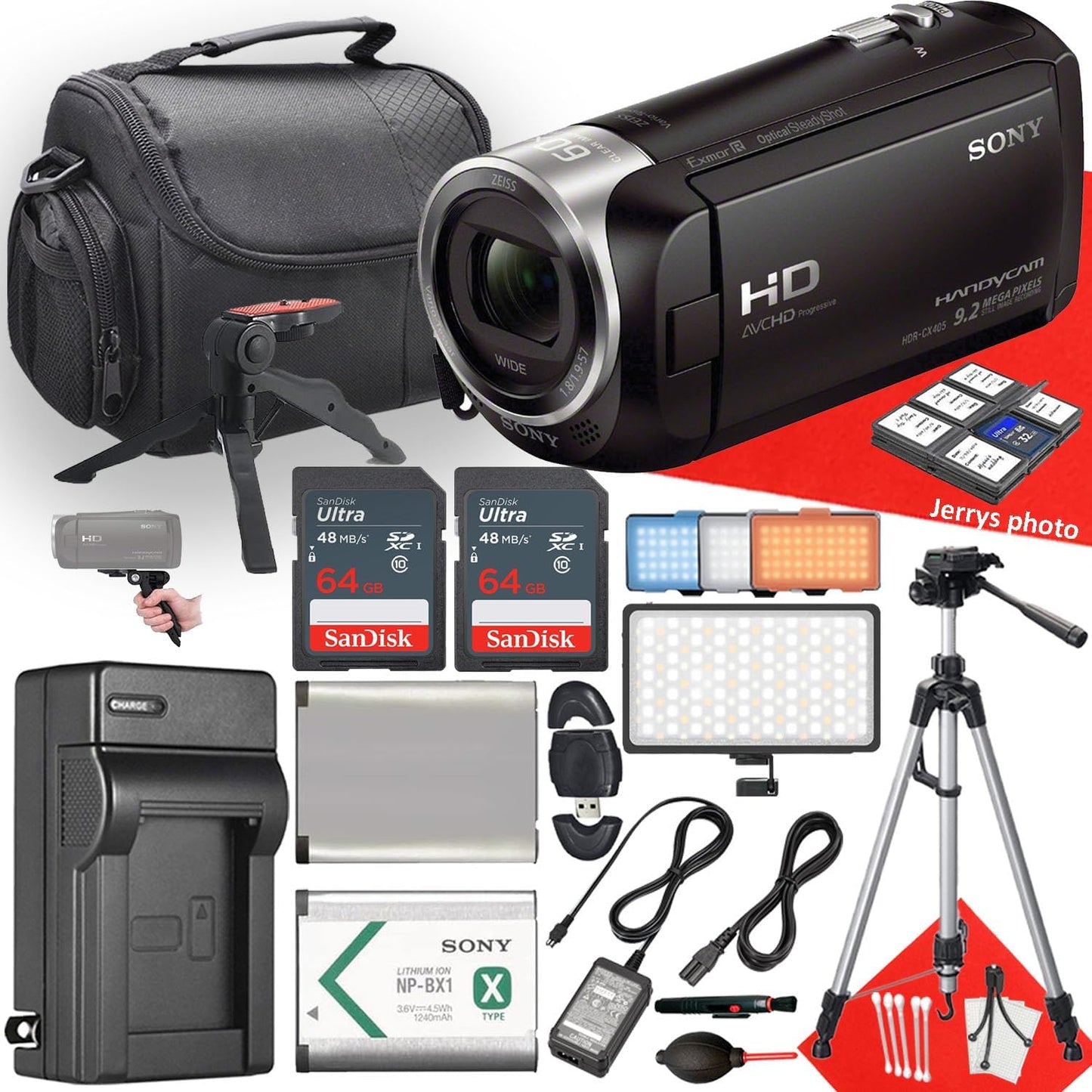 Sony HDR-CX405 Handycam HD Camcorder Bundle