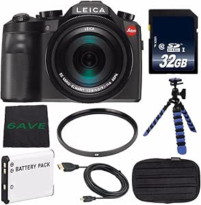 Leica LEIVLUXTYP114BK-13 V-LUX Digital Camera Bundle