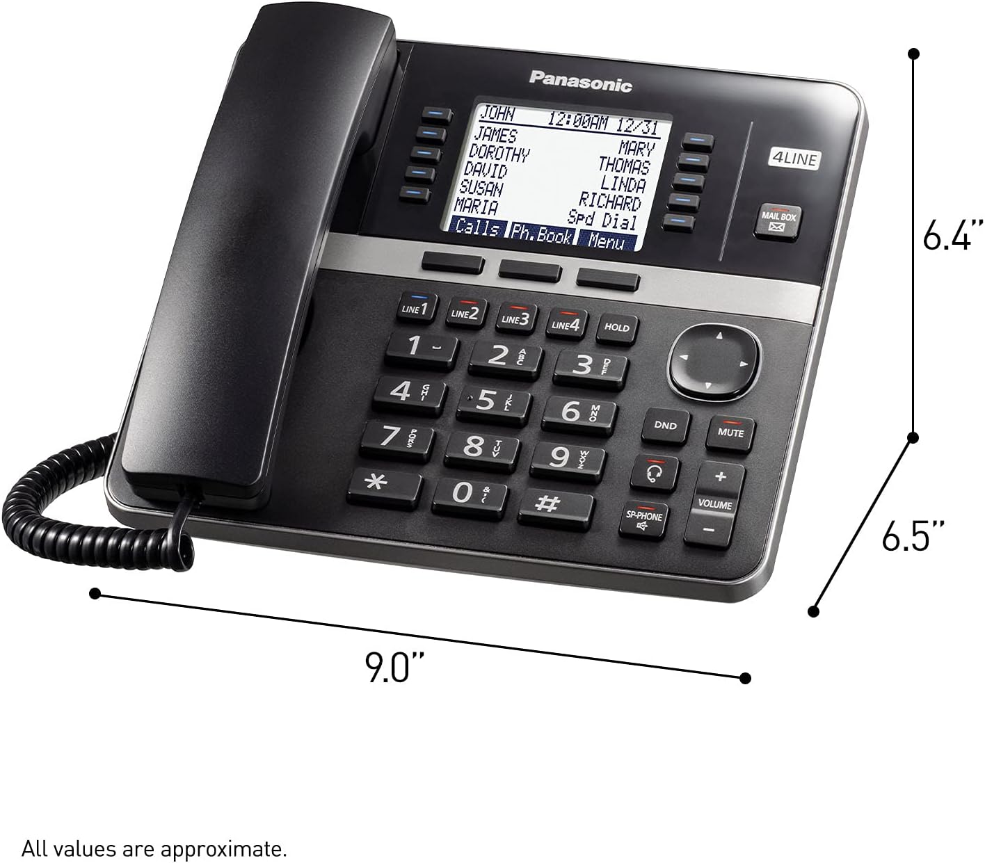Panasonic KX-TGW420B 4-Line Expandable Office Phone System