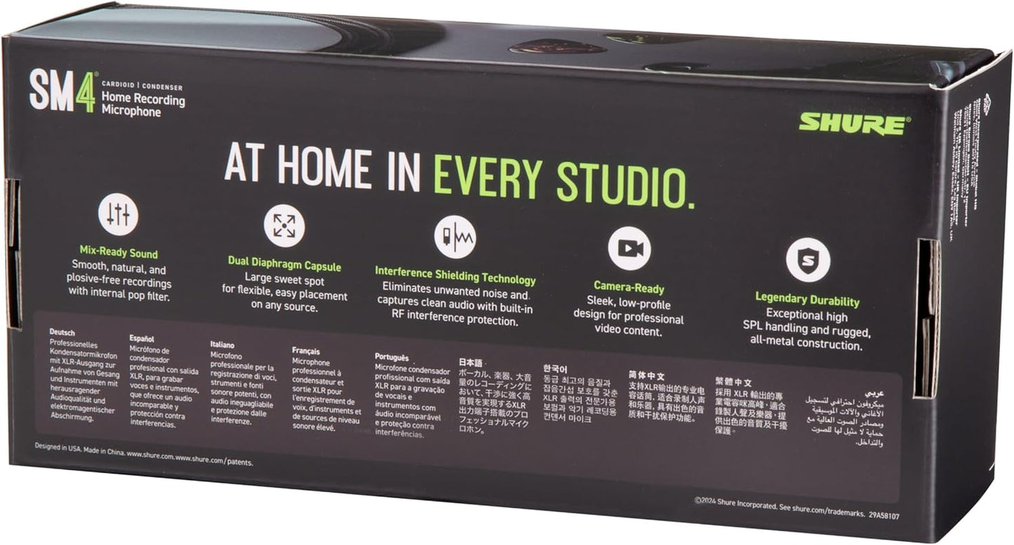 Shure SM4-K Studio Recording XLR Microphone Kit
