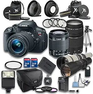 Canon AL-CANT5IBUNL18-55-300-500-1300-032416 T5i DSLR Camera Bundle