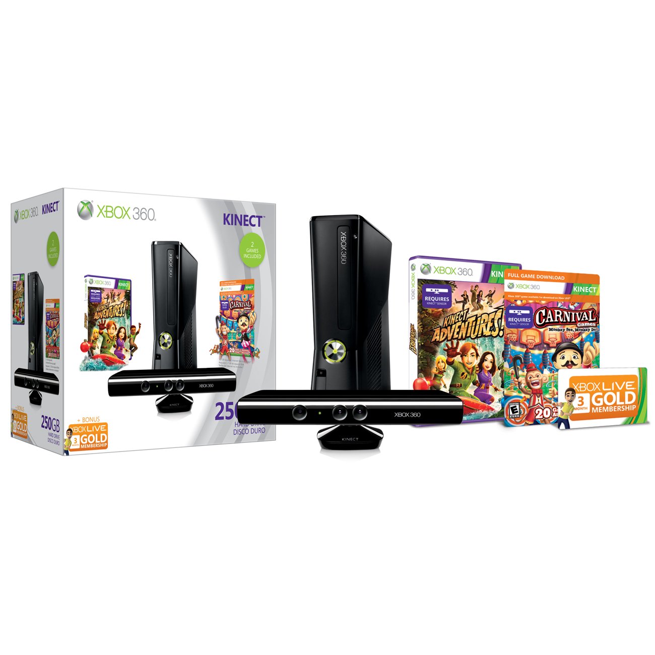 Microsoft S9G-00005 Xbox 360 250GB Kinect Holiday Bundle