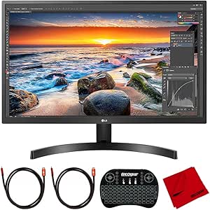 LG E40LG27UK500B 27" 4K IPS Monitor Bundle