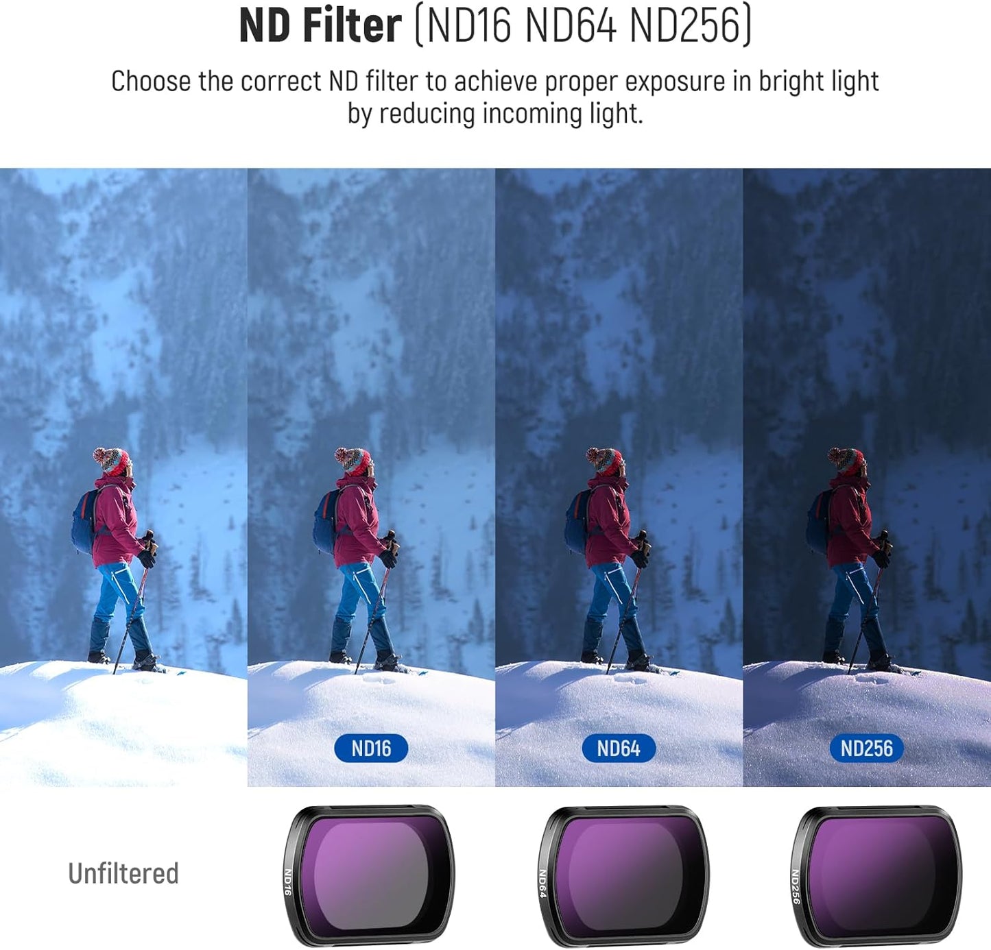 NEEWER 10104010 ND & Diffusion Filter Kit for DJI Osmo Pocket 3