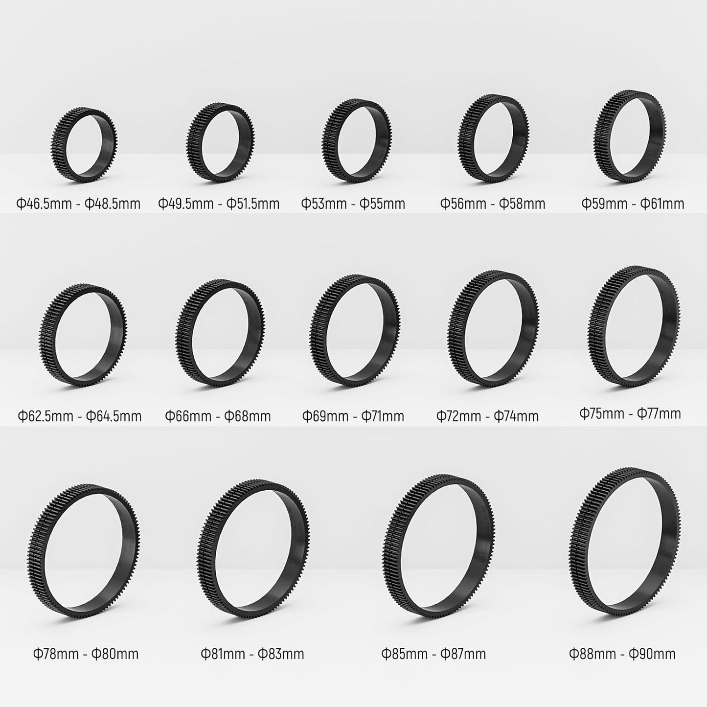Neewer PG008 14PCS Seamless Follow Focus Gear Ring Set