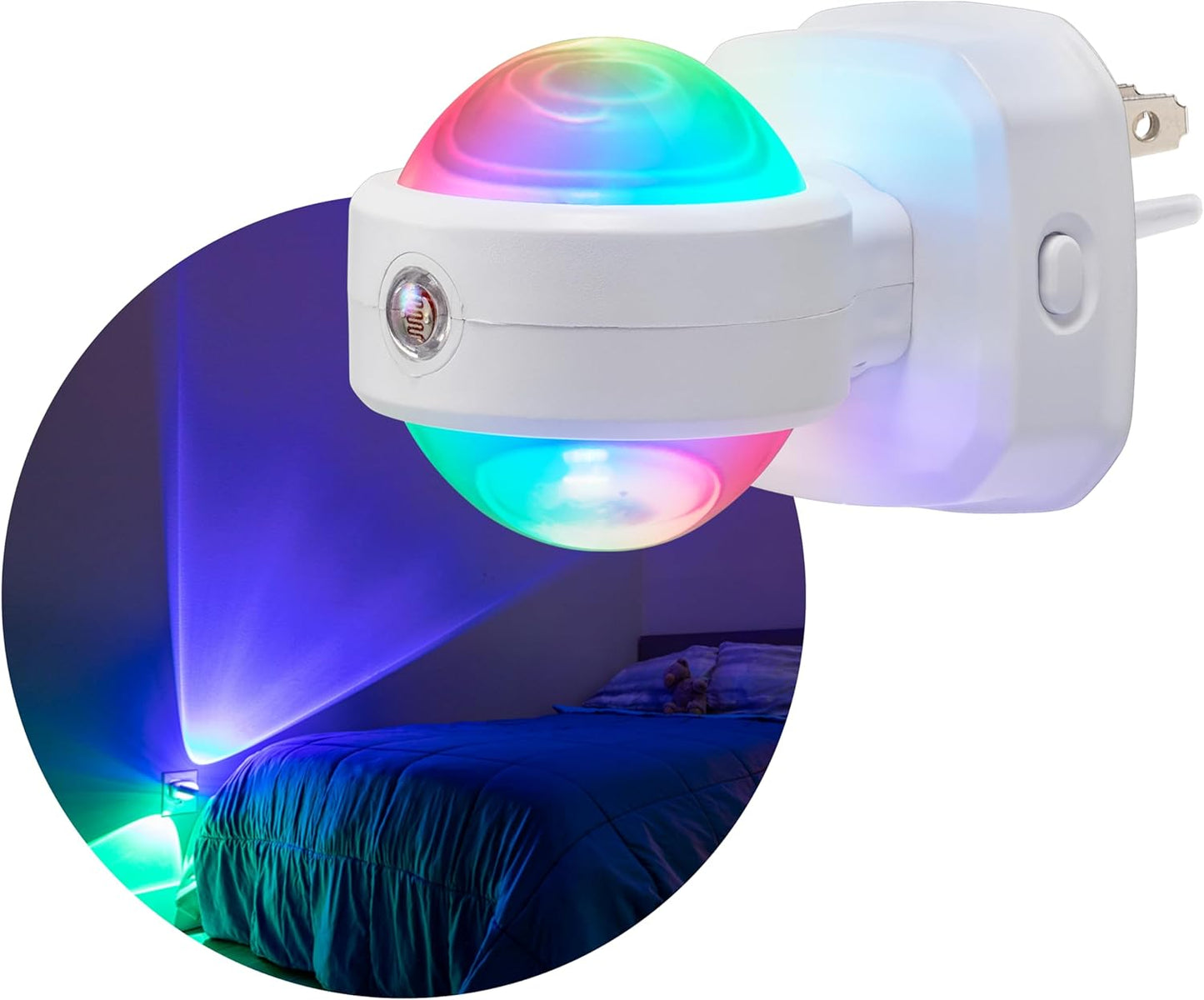GE 81041 Color-Changing Swivel LED Night Light Dusk to Dawn