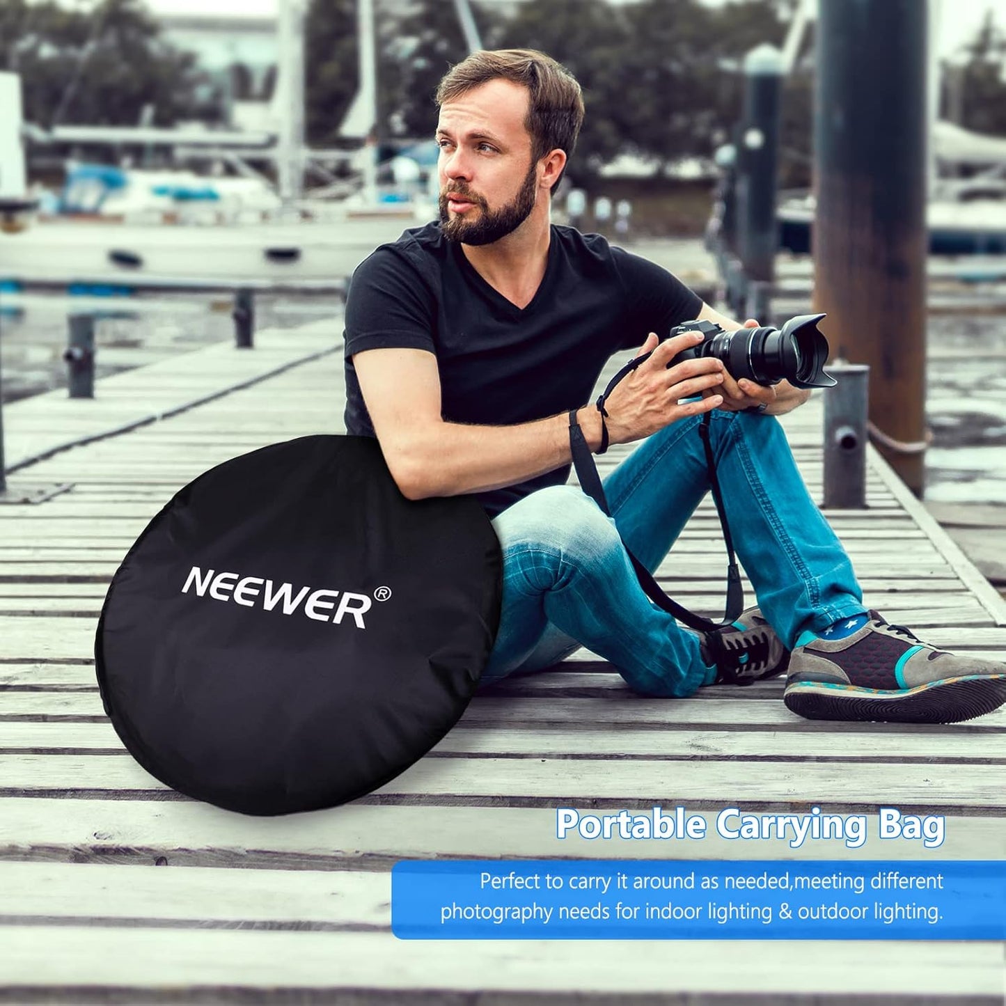 Neewer 10071558 47"x71" 5-in-1 Collapsible Light Reflector