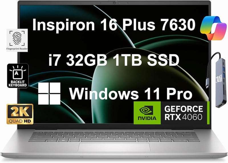 Dell Insprion 16 Plus 7630 RTX 4060 i7 Business Laptop — main product image