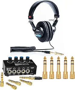 Sony MDR7506 Professional Headphones Amplifier Bundle