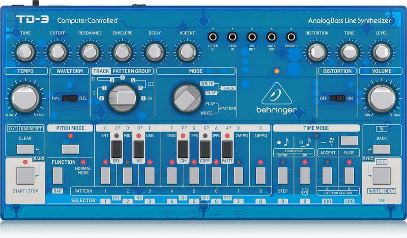 Behringer TD-3-BB Analog Bass Line Synthesizer Distortion Effects — main product image