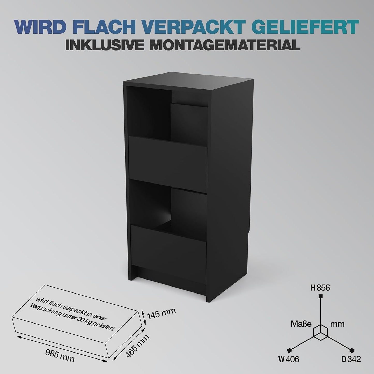 Glorious 247178 Vinyl Vault Record Collection Storage Cabinet