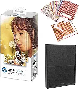 HP HPIKSCK180AMZ Sprocket Studio Photo Paper Bundle - 4x6, 80 Sheets