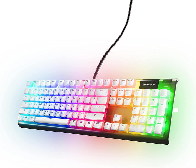SteelSeries 60203 PRISMCAPS Double Shot PBT Pudding Keycaps White — main product image