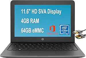 HP Stream 11 Pro G5 Celeron Laptop + HDMI Cable