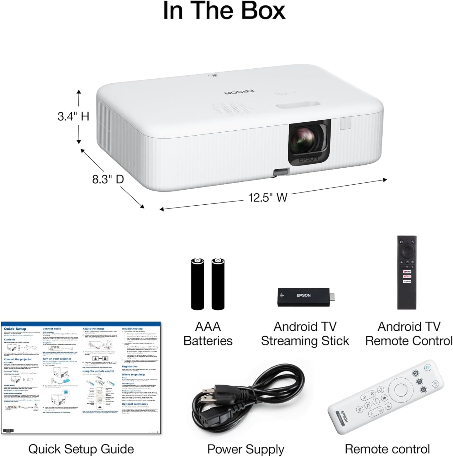 Epson V11HA85020 EpiqVision Flex Smart Portable Projector