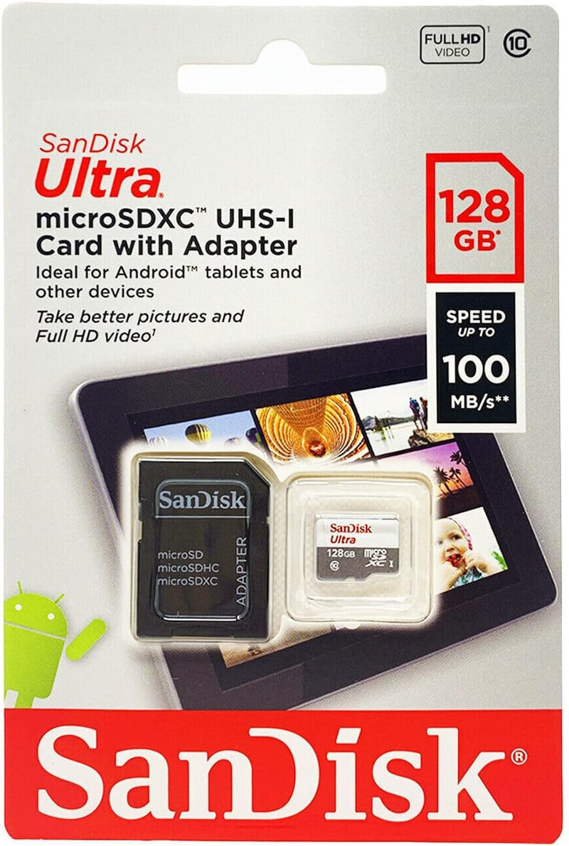 SanDisk SDSQUNB-128G-AZFMN 128GB microSD Card Amazon Edition — main product image