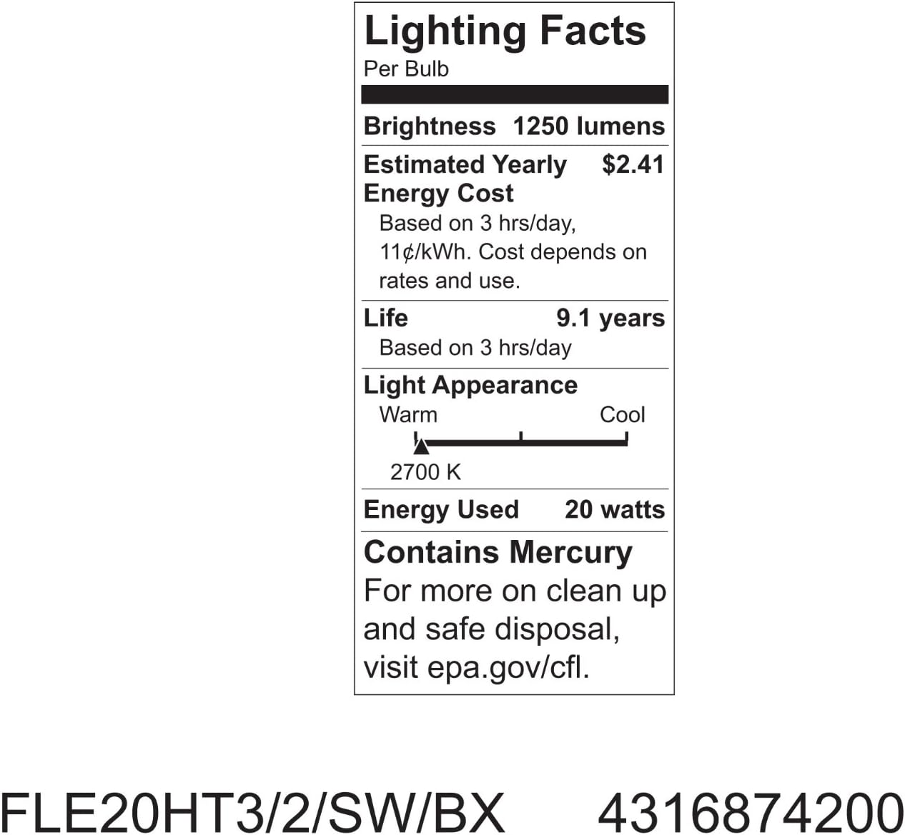 GE 74200 20-Watt Energy Smart CFL Bulb 75W