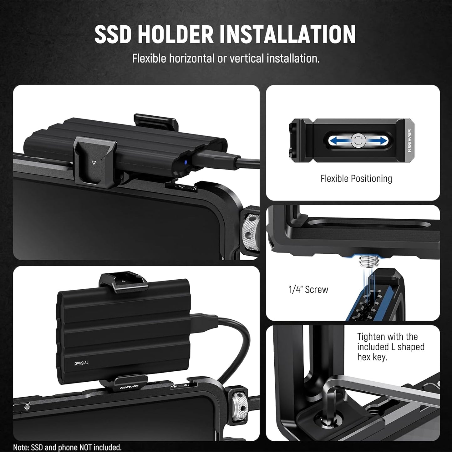 Neewer 90100968 Pro Max Phone Cage - Video Rig with Handles