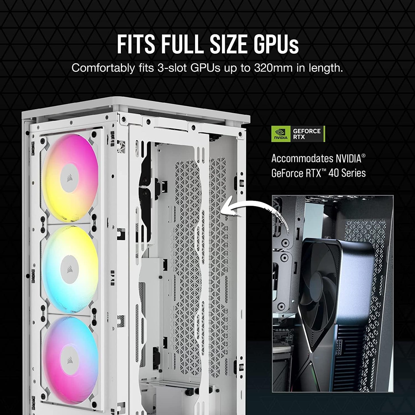 Corsair CC-9011247-WW iCUE 2000D RGB Airflow Mini-ITX Case White