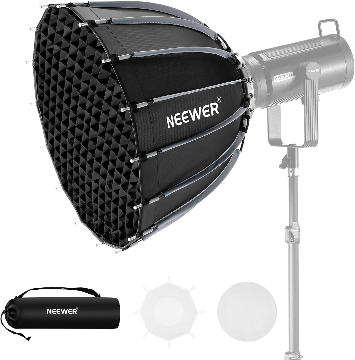 Neewer 10102496 22" Parabolic Softbox Quick Folding Bowens Mount