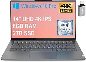 Lenovo Ideapad S940: 14" 4K, i7-8565U, 8GB RAM, 2TB SSD, Gray