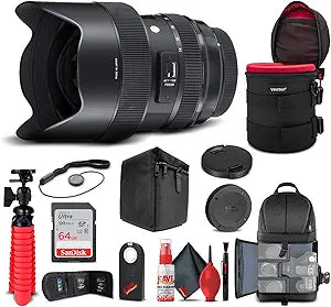 Sigma 212954 14-24mm f/2.8 Canon EF Lens Bundle
