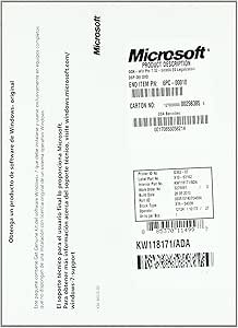 Microsoft 6PC-00010 Windows 7 Pro Spanish 32/64-bit DVD