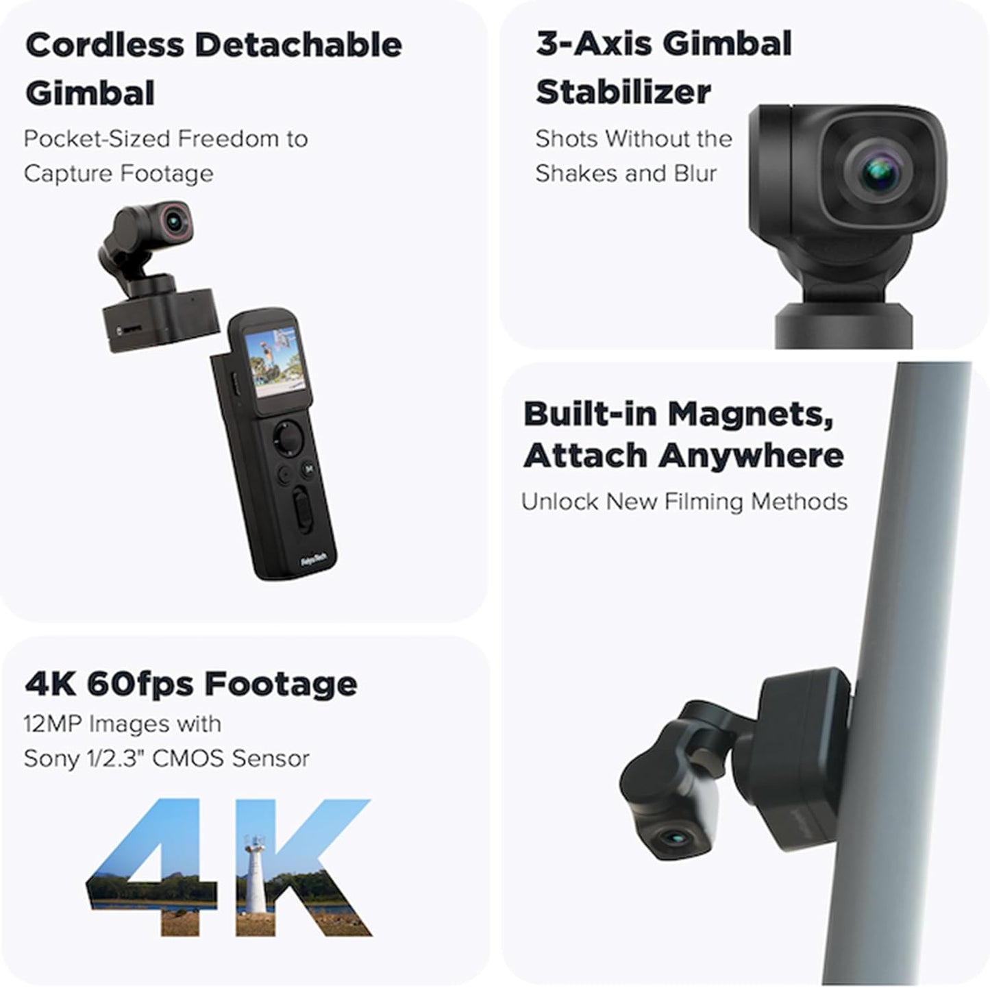 FeiyuTech Pocket 3 4K Gimbal Camera Remote Combo