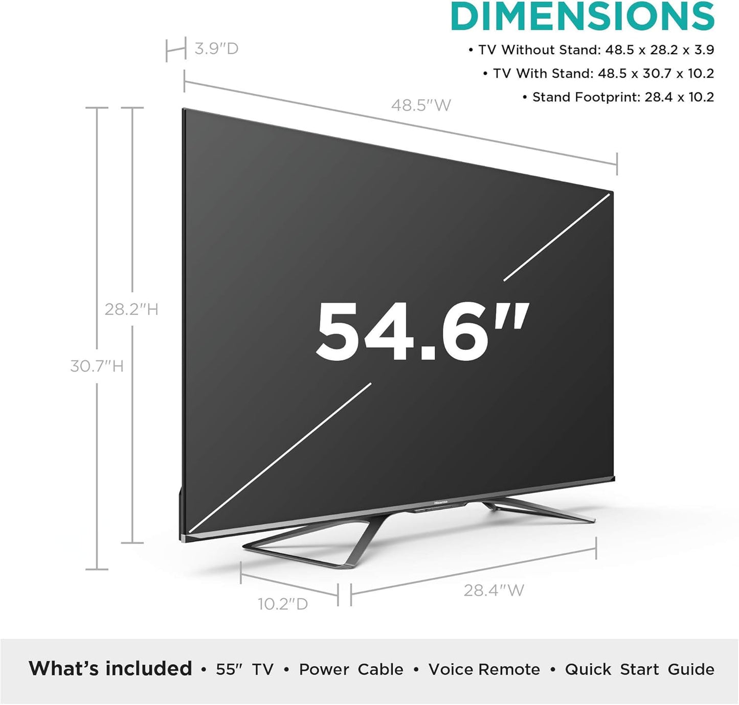 Hisense H9 Quantum Series 55H9G Android 4K TV (Renewed)