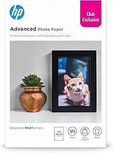 HP 9JF90A Advanced Glossy 4x6 Photo Paper 125 — main product image