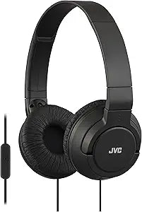 JVC HASR185B Foldable Headphones with Microphone — main product image