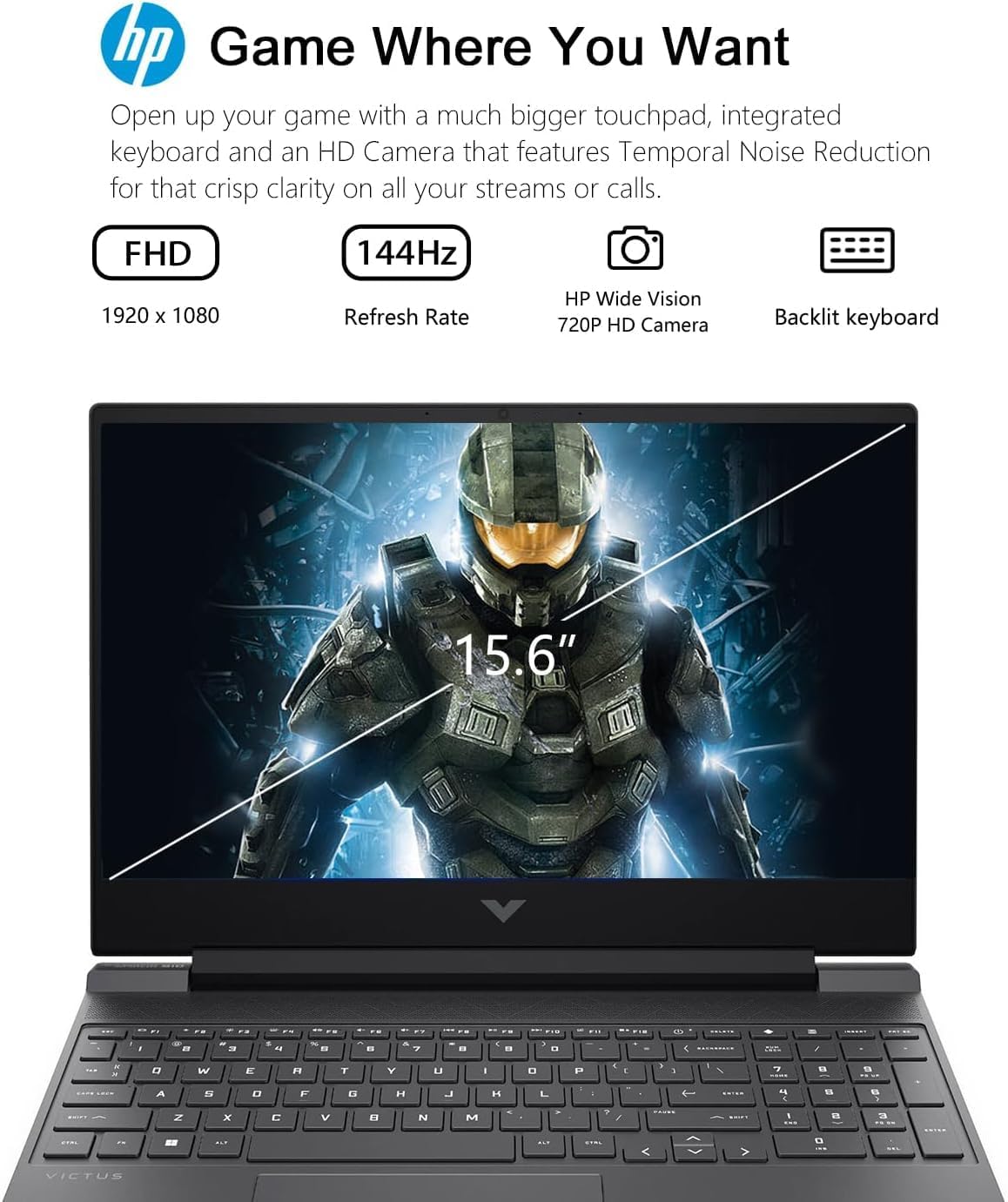 HP Victus Gaming Laptop 15.6" FHD 144Hz RTX 4050 Ryzen 5