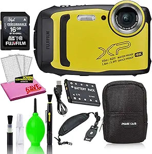 Fujifilm 600020657 FinePix XP140 Waterproof Camera Bundle