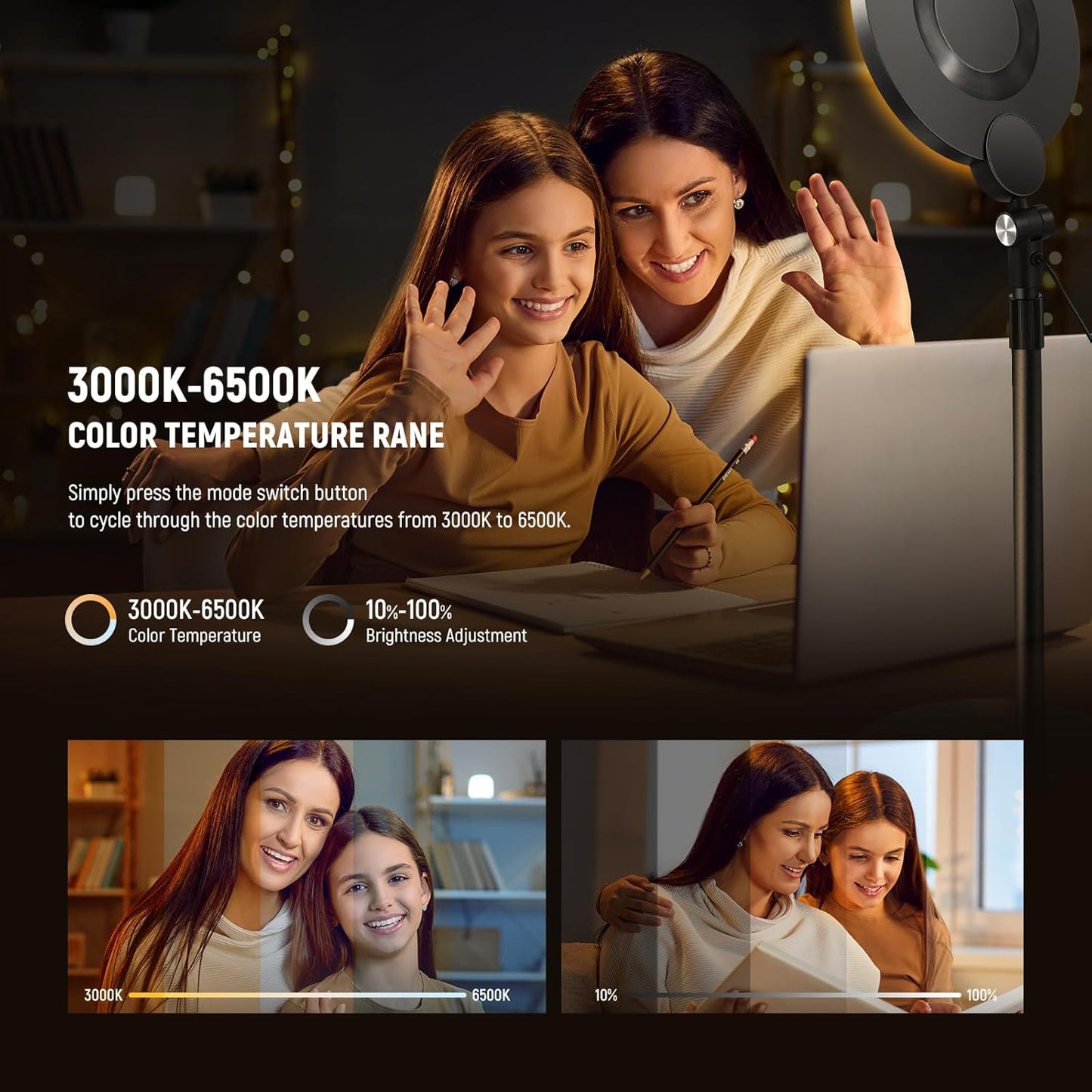 Neewer R06 7" Desktop Selfie Ring Light Kit