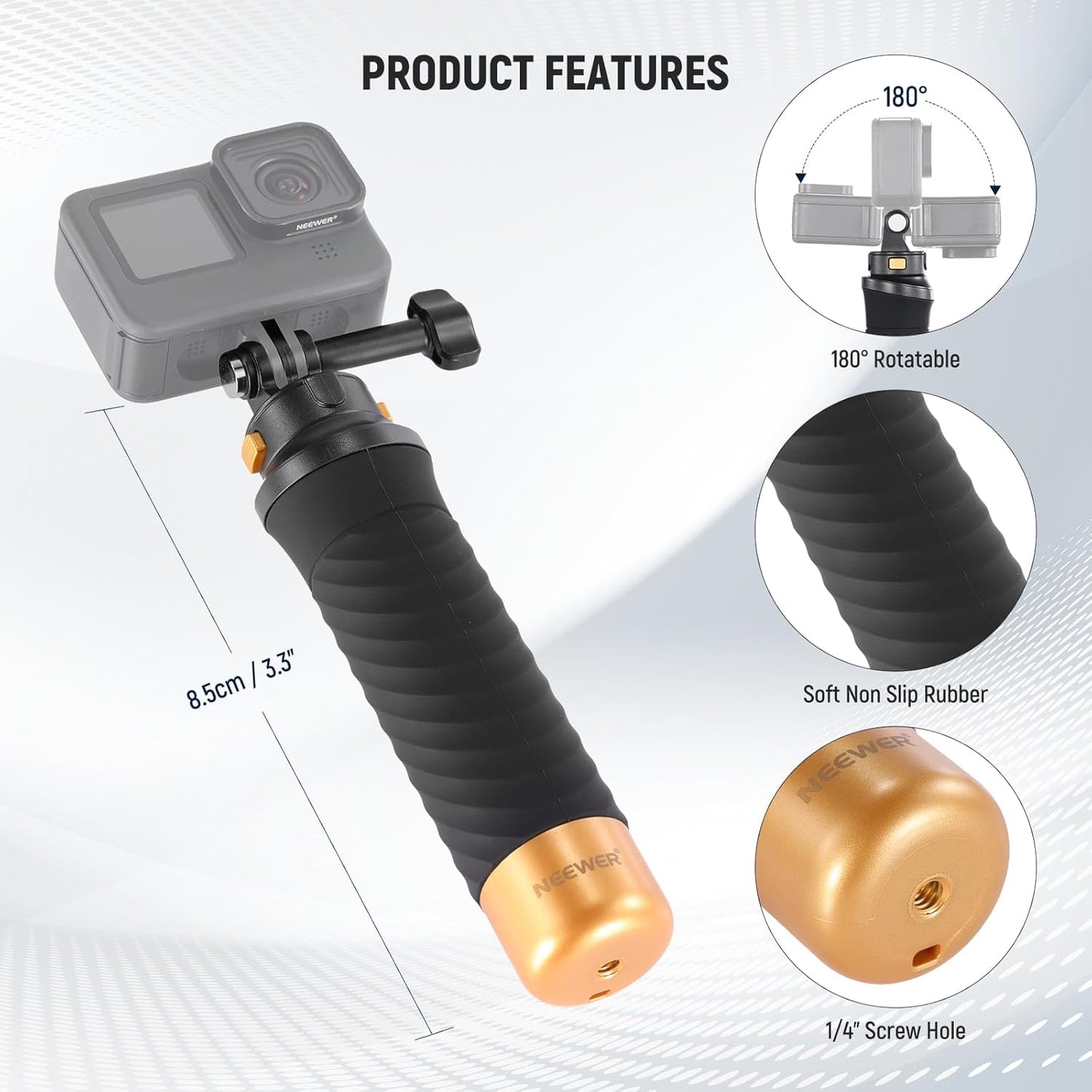 Neewer 10104192 Floating Hand Grip Action Camera