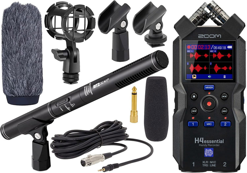Zoom H4essential 4-Track Recorder with Shotgun Mic Kit — main product image