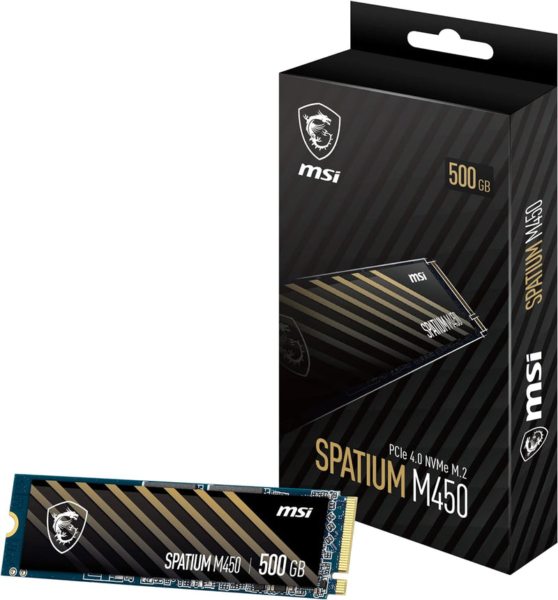 MSI S78-440K090-P83 SPATIUM M450 500GB PCIe NVMe SSD — main product image